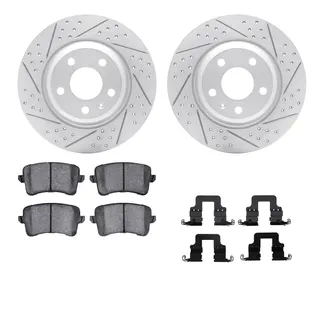 R1 Concepts WBUH1-73069 Brake Rotors - Carbon Coated - D/S W/ Optimum Oe Pads & Hdw